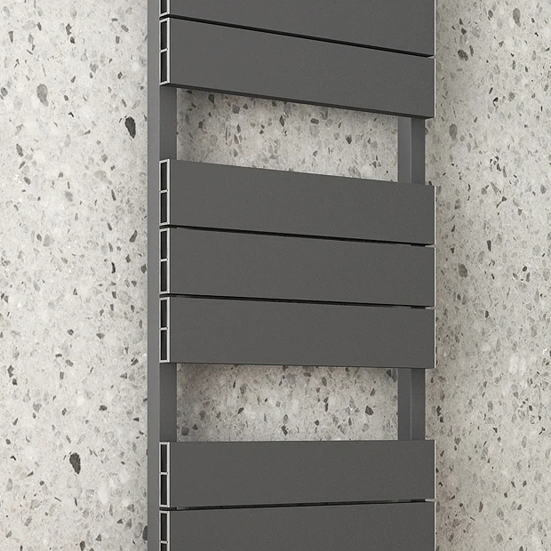 Monza Bathroom Monza Anthracite Aluminium Heated Towel Rail 1150 X 500mm Flat Panels 5 Monza Bathroom Monza Anthracite Aluminium Heated Towel Rail 1150 X 500mm Flat Panels - Image 3