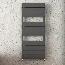 Monza­­ Bathroom Monza Anthracite Aluminium Heated Towel Rail 1200 X 500mm Curved Panels -Victorian Plumbing shop mzal9ad2