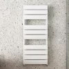 Monza­­ Bathroom Monza White Aluminium Heated Towel Rail 1200 X 500mm Curved Panels -Victorian Plumbing shop mzal9wd1