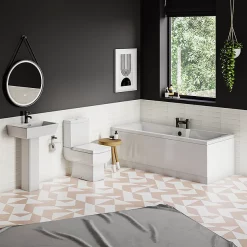 Monza Bathroom Monza 1800 X 800 Single Ended Bath With Curved Tap Ledge