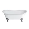 Clearwater Bath Clearwater Battello 1690 X 800mm ClearStone Gloss White Bath + Classic Chrome Feet 1 Clearwater Bath Clearwater Battello 1690 X 800mm ClearStone Gloss White Bath + Classic Chrome Feet -Victorian Plumbing shop n10l3c n detail2