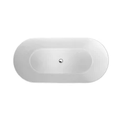 Crosswater MPRO Grande Matt White Clearstone Freestanding Bath (1690 X 800mm) -Victorian Plumbing shop n2acscw d1 1