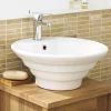 Nuie Round Tiered 460mm Ceramic Counter Top Basin -Victorian Plumbing shop nbv006 d2