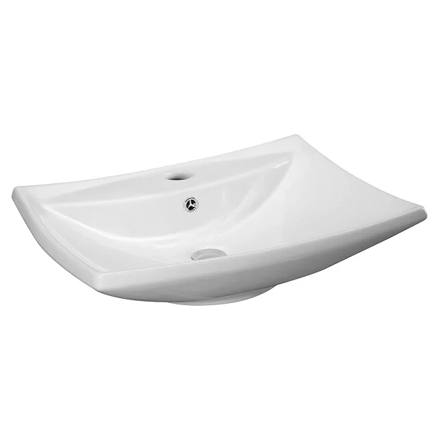 Nuie - 605 X 445mm Rectangular Ceramic Counter Top Basin - 1 Tap Hole 3 Nuie - 605 X 445mm Rectangular Ceramic Counter Top Basin - 1 Tap Hole