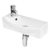 Hudson Reed 1TH Compact Wall Hung Basin (Left Hand) -Victorian Plumbing shop nbv161 lrg