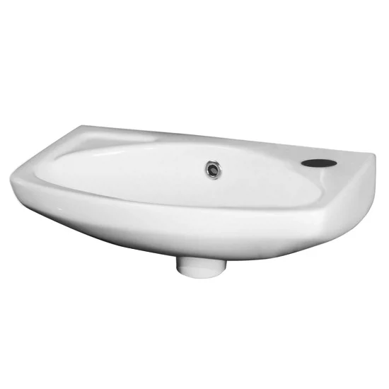 Nuie 450mm Wall Hung Cloakroom Basin - 1 Tap Hole 3 Nuie 450mm Wall Hung Cloakroom Basin - 1 Tap Hole