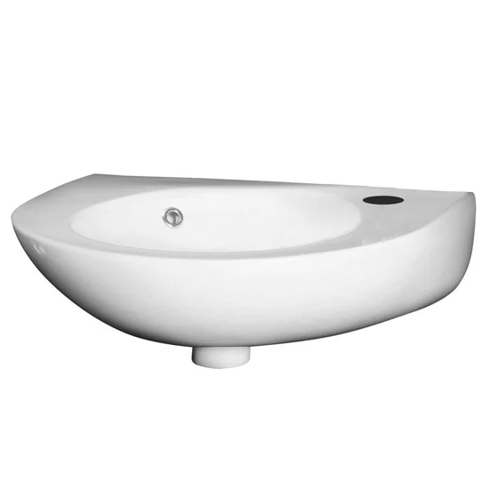 Nuie - Round 350mm Wall Hung Cloakroom Basin - 1 Tap Hole 3 Nuie - Round 350mm Wall Hung Cloakroom Basin - 1 Tap Hole