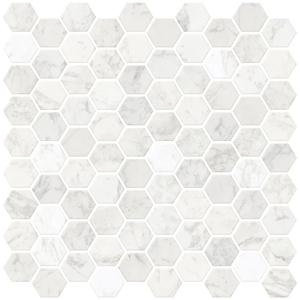 Fine Decor Wallpap Hexagon Marble Peel & Stick Backsplash Tiles - Pack Of 4 5 Fine Decor Wallpap Hexagon Marble Peel & Stick Backsplash Tiles - Pack Of 4 - Image 3