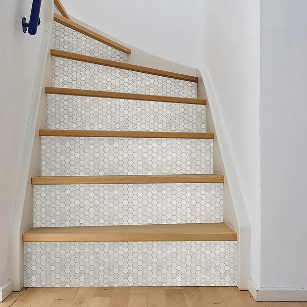 Fine Decor Wallpap Hexagon Marble Peel & Stick Backsplash Tiles - Pack Of 4 3 Fine Decor Wallpap Hexagon Marble Peel & Stick Backsplash Tiles - Pack Of 4