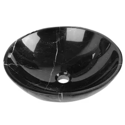 Victorian Plumbing Nero Margiua 430mm Round Marble Basin 0TH 12 Victorian Plumbing Nero Margiua 430mm Round Marble Basin 0TH -Victorian Plumbing shop nm001 d4