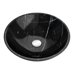 Victorian Plumbing Nero Margiua 430mm Round Marble Basin 0TH 13 Victorian Plumbing Nero Margiua 430mm Round Marble Basin 0TH -Victorian Plumbing shop nm001 nd1