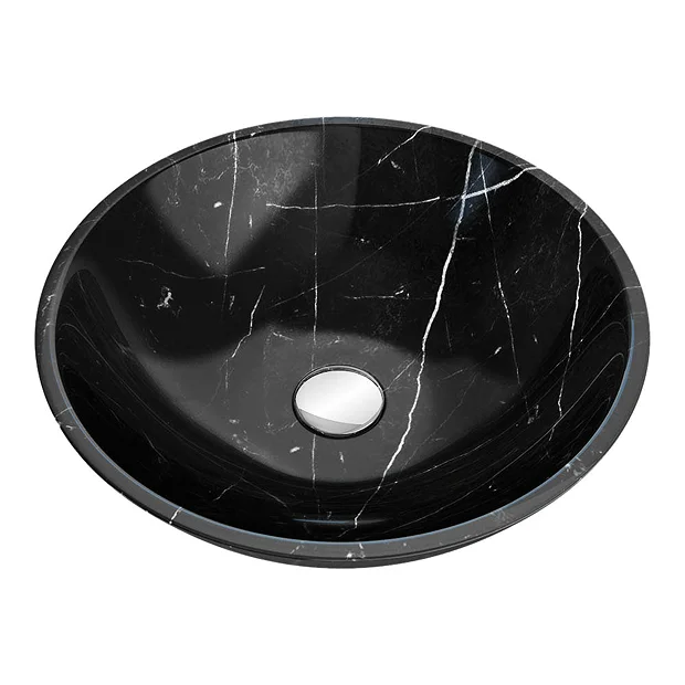 Victorian Plumbing Nero Margiua 430mm Round Marble Basin 0TH 8 Victorian Plumbing Nero Margiua 430mm Round Marble Basin 0TH - Image 6