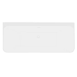 Victorian Plumbing Orion Matt Black Back To Wall Modern Square Bath (1700 X 740mm) -Victorian Plumbing shop ori17blk nw d3