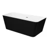 Victorian Plumbing Orion Matt Black Back To Wall Modern Square Bath (1700 X 740mm) 1 Victorian Plumbing Orion Matt Black Back To Wall Modern Square Bath (1700 X 740mm) -Victorian Plumbing shop ori17blk nw d5