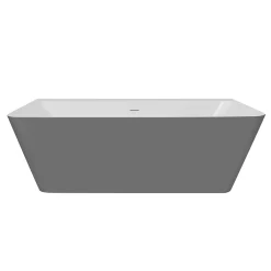 Victorian Plumbing Orion Matt Grey Back To Wall Modern Square Bath (1700 X 740mm) -Victorian Plumbing shop ori17gry nw d2
