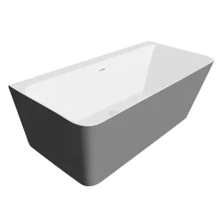 Victorian Plumbing Orion Matt Grey Back To Wall Modern Square Bath (1700 X 740mm) -Victorian Plumbing shop ori17gry nw d4