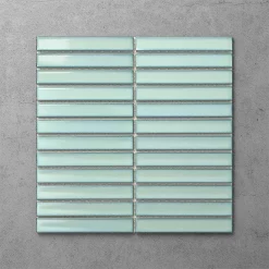 Victorian Plumbing Otsu Kit-Kat Mosaic Tile Sheet Gloss Light Teal - 295 X 295mm 7 Victorian Plumbing Otsu Kit-Kat Mosaic Tile Sheet Gloss Light Teal - 295 X 295mm -Victorian Plumbing shop otkkglt l2