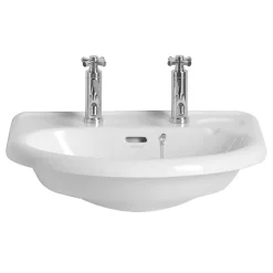 Heritage Bathroom Heritage Belmonte 2TH Wall Hung Basin - PBW06 -Victorian Plumbing shop pbw06 l