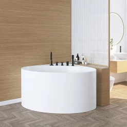 Victorian Plumbing Poco Corner Modern Freestanding Bath (1000 X 1000mm) -Victorian Plumbing shop pfb615c d1