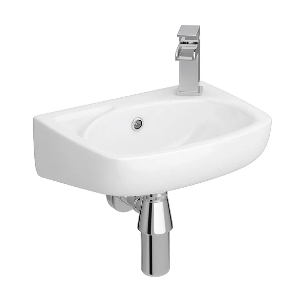 Nuie 350mm Wall Hung Basin - 1 Tap Hole 4 Nuie 350mm Wall Hung Basin - 1 Tap Hole - Image 2