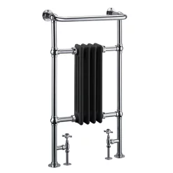 Urlington Bathroom Burlington Bloomsbury Black Heated Towel Rail Radiator