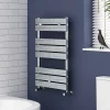 Milan Bathroom Milan Heated Towel Rail 840mm X 500mm Chrome -Victorian Plumbing shop rad01 detail01