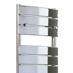 Milan Bathroom Milan 840 X 493mm Curved Heated Towel Rail (incl. Valves + Electric Heating Kit)