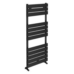 Milan Bathroom Milan Matt Black H1213mm X W500mm Heated Towel Rail -Victorian Plumbing shop rad12mb v2 d1
