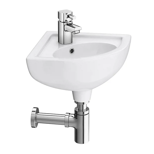 RAK Ceramic RAK Compact Corner Basin 3 RAK Ceramic RAK Compact Corner Basin