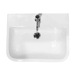 RAK Ceramic RAK Series 600 52cm Basin + Half Pedestal -Victorian Plumbing shop rakseries60052cmbasininchalfpedestald1