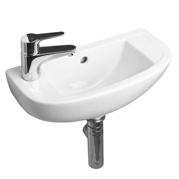RAK Ceramic RAK Compact 45cm Slimline Bathroom Basin - 1 Tap Hole 3 RAK Ceramic RAK Compact 45cm Slimline Bathroom Basin - 1 Tap Hole