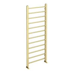 Arezzo 1200 X 500mm Brushed Brass Straight Heated Towel Rail