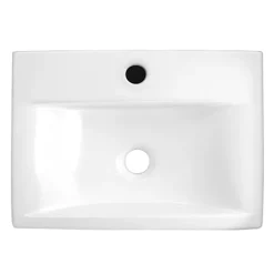 Nui Rectangular Counter Top Ceramic Basin - 460 X 330mm -Victorian Plumbing shop rectangularcountertopceramicbasinbas007nd1