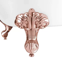 Victorian Plumbing Bromley 1780 Single Ended Roll Top Bath + Rose Gold Leg Set -Victorian Plumbing shop rgbrom1780b d1
