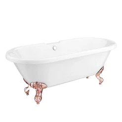 Victorian Plumbing Duke 1795 Traditional Roll Top Bath + Rose Gold Leg Set