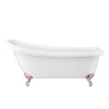 Victorian Plumbing Oxford 1710 Roll Top Slipper Bath + Rose Gold Leg Set -Victorian Plumbing shop rmox1710b d2