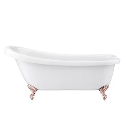 Victorian Plumbing Oxford 1710 Roll Top Slipper Bath + Rose Gold Leg Set