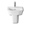 Roca - The Gap 450mm 1 Tap Hole Cloakroom Basin With Semi Pedestal 1 Roca - The Gap 450mm 1 Tap Hole Cloakroom Basin With Semi Pedestal -Victorian Plumbing shop rocathegap450mm1tapholecloakroombasinwithsemipedestall