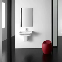 Roca - The Gap 650mm 1 Tap Hole Basin With Semi Pedestal
