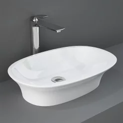 RAK Ceramic RAK Sensation 600 X 380mm 0TH Oval Counter Top Basin