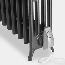 Paladin Radiat Paladin Shaftsbury 740mm High 5 Section Electric Cast Iron Radiator With 900w Heating Element -Victorian Plumbing shop sha546pb900w d1 3