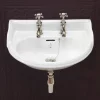 Silverdale Bathroom Silverdale Victorian Wall Mounted Cloakroom Basin (530mm Wide - 2 Tap Hole) 2 Silverdale Bathroom Silverdale Victorian Wall Mounted Cloakroom Basin (530mm Wide - 2 Tap Hole) -Victorian Plumbing shop silverdalevictorian530mmwallmountedcloakroombasin2tapholelarge