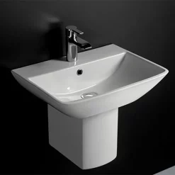 RAK Ceramic RAK Summit 50cm Basin 1TH With Half Pedestal