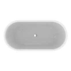 Ideal Standard Adapto 1550 X 750mm Oval Freestanding Double Ended Bath With Clicker Waste -Victorian Plumbing shop t465901 d1