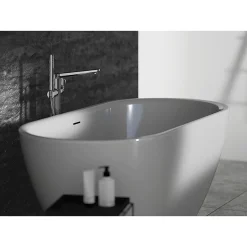 Ideal Standard Adapto 1550 X 750mm Oval Freestanding Double Ended Bath With Clicker Waste -Victorian Plumbing shop t465901 d3