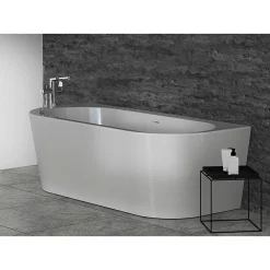 Ideal Standard Adapto 1800 X 800mm D-Shape Freestanding Bath With Clicker Waste -Victorian Plumbing shop t466001 d2
