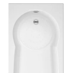 Victorian Plumbing Taranto 1700x800 Textured Anti-Slip Base Keyhole Shower Bath -Victorian Plumbing shop tarantotexturedbasekeyholeshowerbathd1