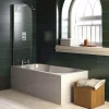 Victorian Plumbing Taranto 1700x800 Textured Anti-Slip Base Keyhole Shower Bath 2 Victorian Plumbing Taranto 1700x800 Textured Anti-Slip Base Keyhole Shower Bath -Victorian Plumbing shop tarantotexturedbasekeyholeshowerbathd2