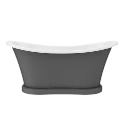 Trafalgar Grey 1685 X 745 Double Ended Slipper Roll Top Bath -Victorian Plumbing shop tgry1685nd1