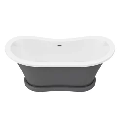 Trafalgar Grey 1685 X 745 Double Ended Slipper Roll Top Bath -Victorian Plumbing shop tgry1685nd4